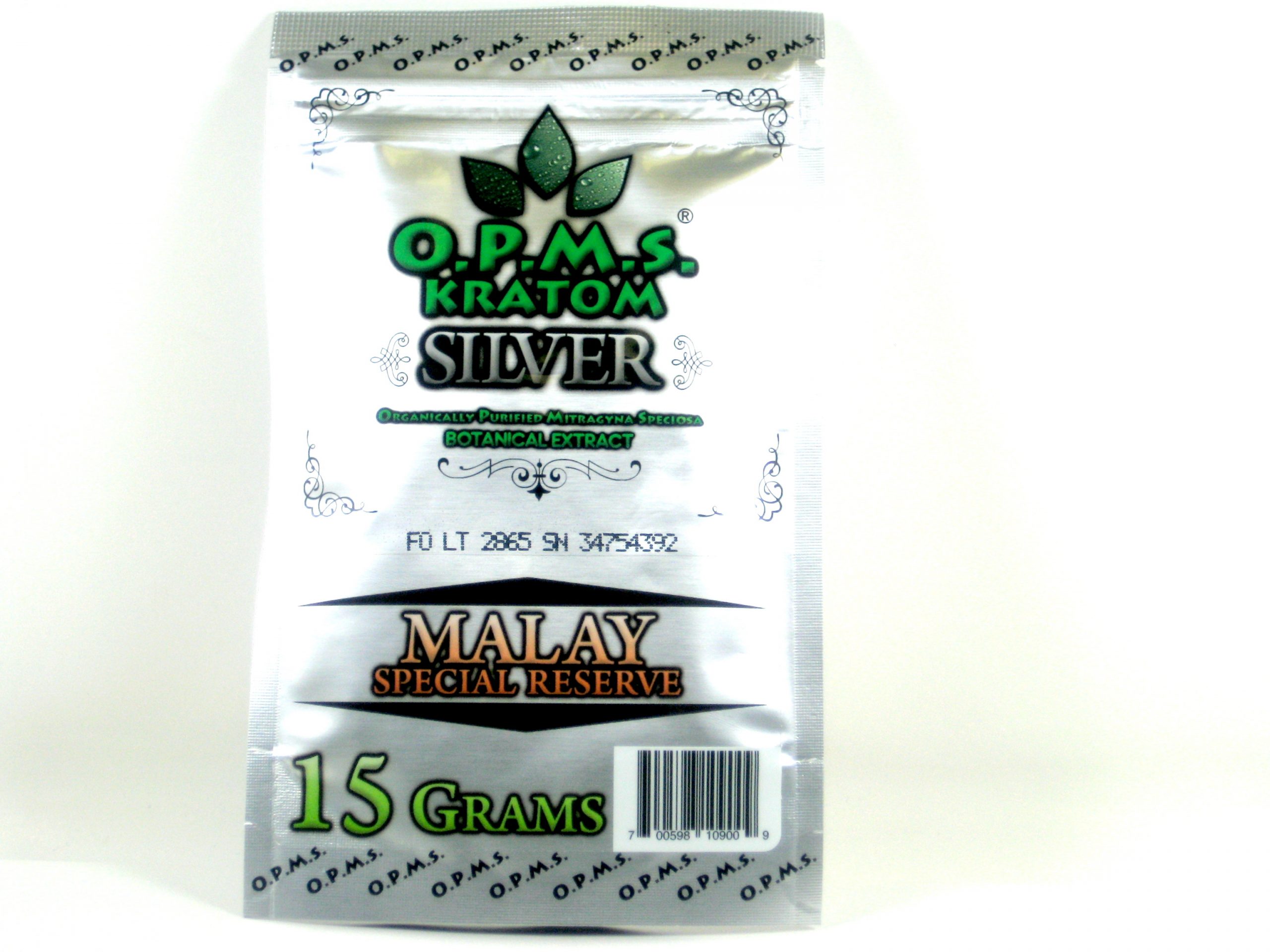 OPMS kratom Silver Malay Special Reserve 15g-30 caps